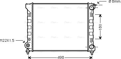 Ava Quality Cooling VNA2047 - Радиатор, охлаждане на двигателя vvparts.bg