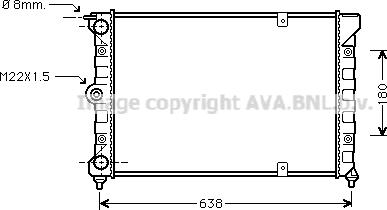 Ava Quality Cooling VNA2018 - Радиатор, охлаждане на двигателя vvparts.bg