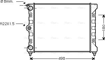 Ava Quality Cooling VNA2039 - Радиатор, охлаждане на двигателя vvparts.bg