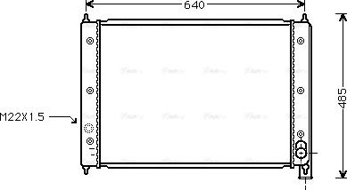 Ava Quality Cooling VNA2034 - Радиатор, охлаждане на двигателя vvparts.bg