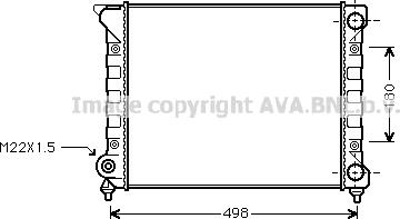 Ava Quality Cooling VNA2070 - Радиатор, охлаждане на двигателя vvparts.bg