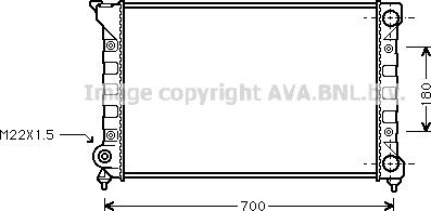 Ava Quality Cooling VNA2072 - Радиатор, охлаждане на двигателя vvparts.bg