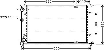 Ava Quality Cooling VNA2192 - Радиатор, охлаждане на двигателя vvparts.bg