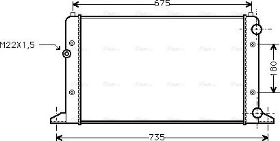 Ava Quality Cooling VNA2160 - Радиатор, охлаждане на двигателя vvparts.bg