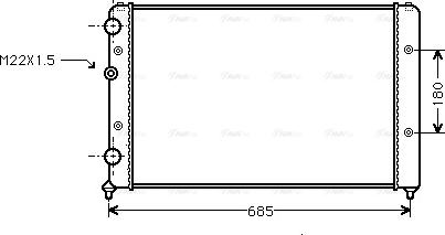 Ava Quality Cooling VNA2115 - Радиатор, охлаждане на двигателя vvparts.bg