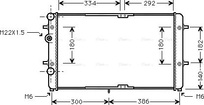 Ava Quality Cooling VNA2180 - Радиатор, охлаждане на двигателя vvparts.bg