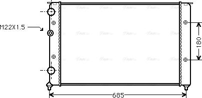 Ava Quality Cooling VNA2130 - Радиатор, охлаждане на двигателя vvparts.bg