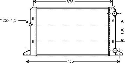 Ava Quality Cooling VNA2132 - Радиатор, охлаждане на двигателя vvparts.bg