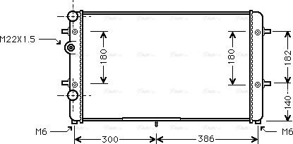 Ava Quality Cooling VNA2179 - Радиатор, охлаждане на двигателя vvparts.bg