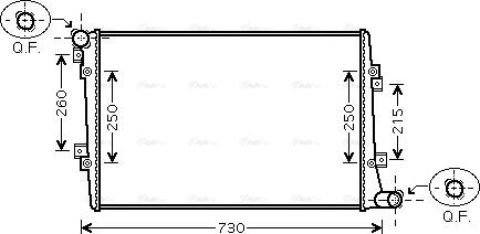 Ava Quality Cooling VNA2255 - Радиатор, охлаждане на двигателя vvparts.bg