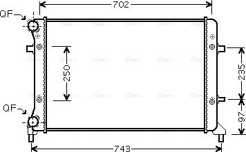 Ava Quality Cooling VNA2205 - Радиатор, охлаждане на двигателя vvparts.bg