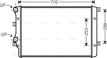 Ava Quality Cooling VNA2206 - Радиатор, охлаждане на двигателя vvparts.bg