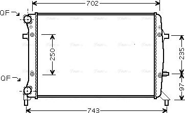 Ava Quality Cooling VNA2272 - Радиатор, охлаждане на двигателя vvparts.bg