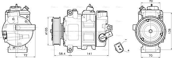 Ava Quality Cooling VNAK447 - Компресор, климатизация vvparts.bg