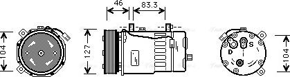 Ava Quality Cooling VNAK050 - Компресор, климатизация vvparts.bg