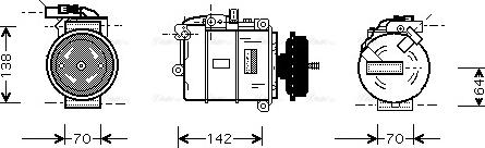 Ava Quality Cooling VNK087 - Компресор, климатизация vvparts.bg