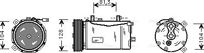 Ava Quality Cooling VNAK164 - Компресор, климатизация vvparts.bg