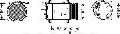 Ava Quality Cooling VNAK167 - Компресор, климатизация vvparts.bg