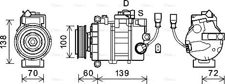 Ava Quality Cooling VNAK382 - Компресор, климатизация vvparts.bg