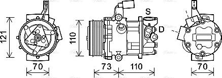 Ava Quality Cooling VNAK375 - Компресор, климатизация vvparts.bg