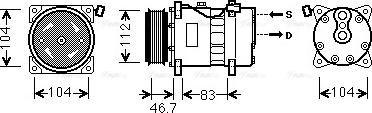 Ava Quality Cooling VNAK288 - Компресор, климатизация vvparts.bg