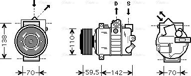 Ava Quality Cooling VNAK220 - Компресор, климатизация vvparts.bg