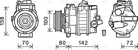 Ava Quality Cooling VNK386 - Компресор, климатизация vvparts.bg