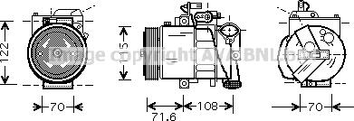 Ava Quality Cooling VNK257 - Компресор, климатизация vvparts.bg