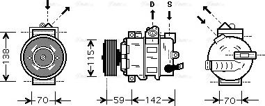 Ava Quality Cooling VNK284 - Компресор, климатизация vvparts.bg