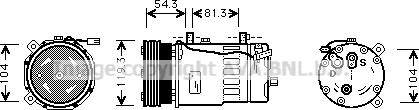 Ava Quality Cooling VNK280 - Компресор, климатизация vvparts.bg