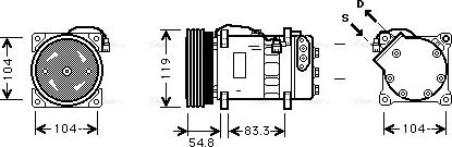 Ava Quality Cooling VNK281 - Компресор, климатизация vvparts.bg