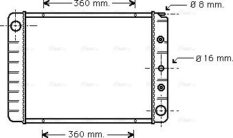 Ava Quality Cooling VO 2039 - Радиатор, охлаждане на двигателя vvparts.bg