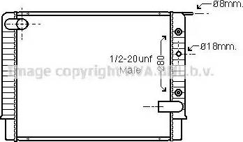 Ava Quality Cooling VO 2034 - Радиатор, охлаждане на двигателя vvparts.bg