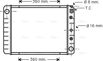 Ava Quality Cooling VO 2028 - Радиатор, охлаждане на двигателя vvparts.bg