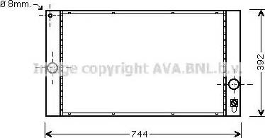 Ava Quality Cooling VO 2141 - Радиатор, охлаждане на двигателя vvparts.bg