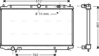 Ava Quality Cooling VO 2124 - Радиатор, охлаждане на двигателя vvparts.bg