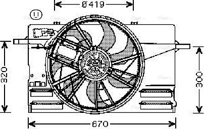 Ava Quality Cooling VO 7508 - Вентилатор, охлаждане на двигателя vvparts.bg