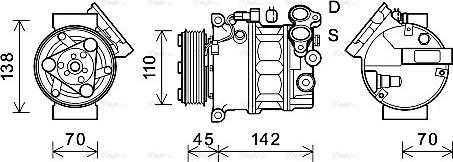 Ava Quality Cooling VOAK192 - Компресор, климатизация vvparts.bg