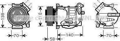 Ava Quality Cooling VO K144 - Компресор, климатизация vvparts.bg