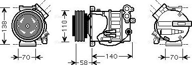 Ava Quality Cooling VOAK144 - Компресор, климатизация vvparts.bg