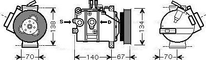 Ava Quality Cooling VOAK142 - Компресор, климатизация vvparts.bg