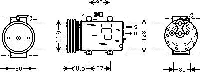 Ava Quality Cooling VO K101 - Компресор, климатизация vvparts.bg