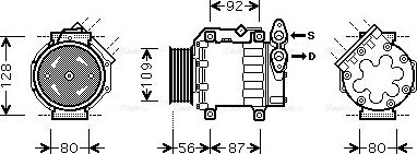 Ava Quality Cooling VOAK188 - Компресор, климатизация vvparts.bg