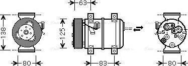 Ava Quality Cooling VOAK120 - Компресор, климатизация vvparts.bg