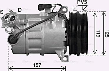 Ava Quality Cooling VOAK303 - Компресор, климатизация vvparts.bg