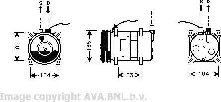 Ava Quality Cooling VO K052 - Компресор, климатизация vvparts.bg