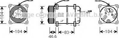 Ava Quality Cooling VO K057 - Компресор, климатизация vvparts.bg