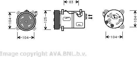 Ava Quality Cooling VO K030 - Компресор, климатизация vvparts.bg