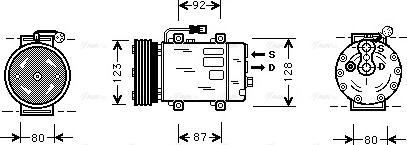 Ava Quality Cooling VO K029 - Компресор, климатизация vvparts.bg