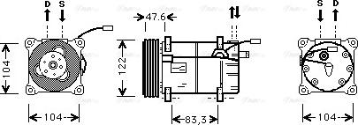 Ava Quality Cooling VO K109 - Компресор, климатизация vvparts.bg